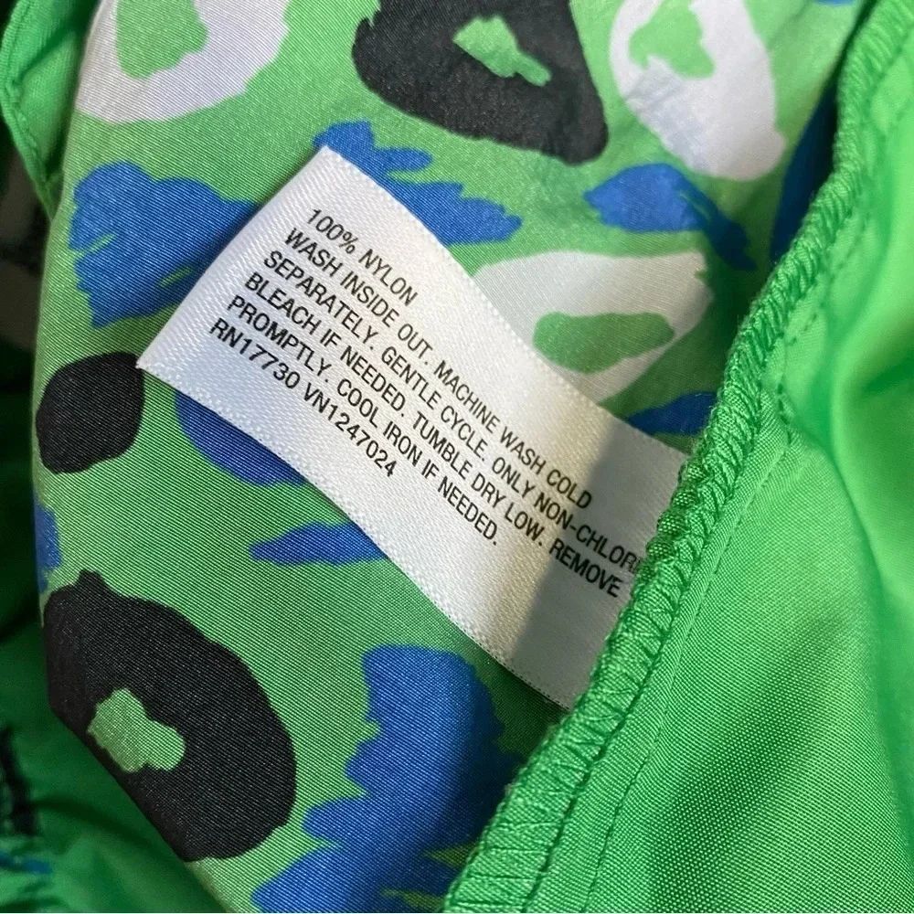 Diane Von Furstenberg for Target leopard Green High Waist nylon Pants Size XS - Picture 6 of 7